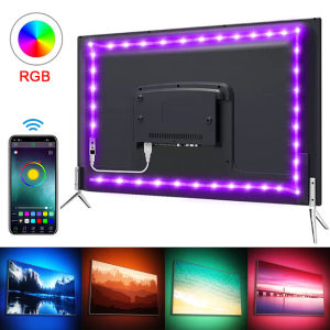 Đèn LED Dải RGB 5V USB Điều Khiển Bluetooth Dải Đèn Nền TV Linh Hoạt Để Trang Trí Phòng Chip SMD Sreatech