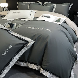 Luxurious Pure Cotton Bedding Set Four-Piece Simple Design Spring Summer High Density Cotton Sheet Cover Duvet Cover Bedding