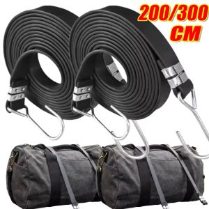 3M Extra-Long Motorcycle E-Bike Box Straps Luggage Rubber Straps Cable Ties Binding Straps Elastic Cords