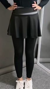 Celana Rok Legging Wanita Olahraga Bahan Nilon Adem jogging gym sport santai outdoor indoor