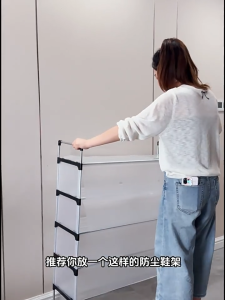 AIMO shoe rack organizer Simple dustproof shoe cabinet 3/4/5/6 Layer shoe rack with cover cabinets multifunctional shoes organizer storage