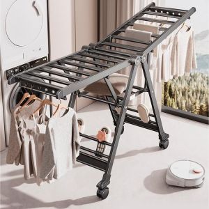 Folding Milk White Clothes Drying Rack
