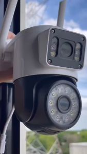 【COD】Dual ip camera 2IN1 5MP กล้องวงจรปิด wifi 2กล้อง IP โทรสองทาง กันน้ํา มองเห็นกลางคืน สี ติดตามมือถือ AI Home secuiryt กล้องวงจรปิดการเฝ้