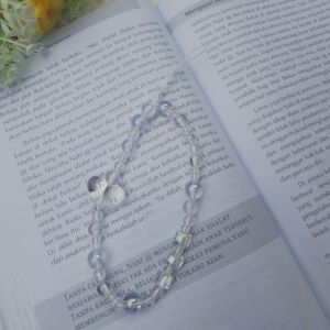 Gantungan Handphone Kekinian Model Manik Kaca Bening dengan Aksen Love Mewah dan Elegan - Lanyard Aksesoris