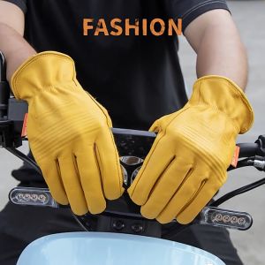 ถุงมือหนังแกะแท้ แนววินเทจ OZERO