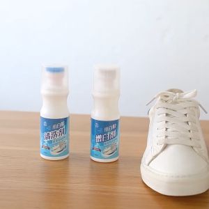 White Shoe Cleaning Cream Multi-Functional Brightening Whitening and Yellowing Maintenance of Sport Shoe【100ml x 2 Bottle】小白鞋清洗剂 刷一擦白清洁剂 小白鞋去黄增白擦鞋剂