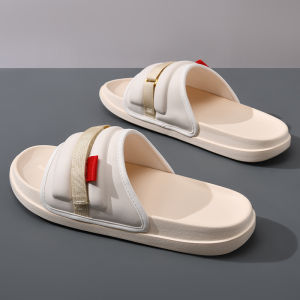 Mens Summer Anti-Slip Casual Slip-On Soft Bottom Outdoor Sports Simple One-Strap Slippers Comfortable EVA Flat Heel Sandals