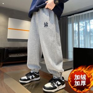 Boys Pants Autumn and Winter 2025 New Arrival Medium and Large Kids Autumn Trousers Autumn Sweatpants Fleece-lined Boys Track Pants