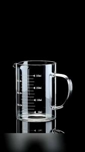 (COD)350/500/1000ml Scale Baking Cup Kitchen Pyrex Measuring Cup High Borosilicate Glass Single Layer Cup milk cup Heat-resisting Water cup