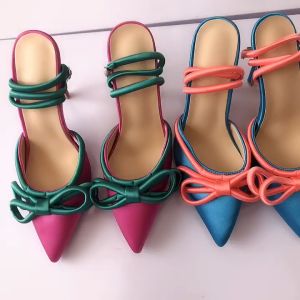 MANXIXI Thời Trang Phụ Nữ Cao Gót 4.52 Inches Đẹp Đầy Màu Sắc Dép (Kích Thước 35-42)