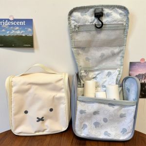 Kawaii Miffy Cute Versatile Handbag Womens Makeup Bag Multifunctional and Portable Toiletry Storage Bag Gift Toy for Girl