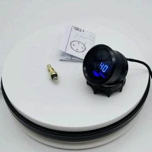 RYSJM | Universal 2" 52mm Water Temperature Gauge 40-150 ℃ With Blue Digital Display With Sensor 1/8NPT For 12V 4/6/8 Cylinders Car