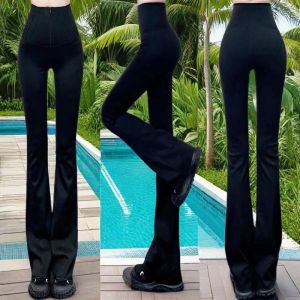 Kaka Womens Seamless High Waist Zipper Buckle Shaping Base Layer Pants Waist Cinch Belly Tummy Control Hip Lifting Nine-Tenths Pants Outdoor Wear