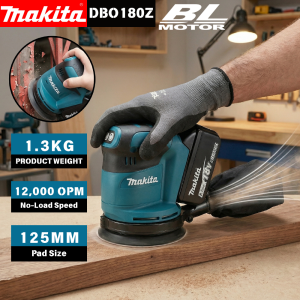 Makita | Makita DBO180Z 18V Brushless Cordless Orbital Sander 125mm with Dust Bag for Clear Coat and Varnish Surface Preparation