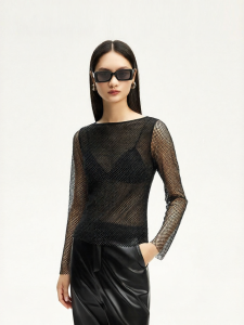 Vero Moda | Áo Blouse Cổ Điển Mỏng Xem Thru Lỗ Trống