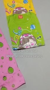 Setelan lato lato anak perempuan buat usia 2-10 tahun baju lato lato lengan panjang celana panjang