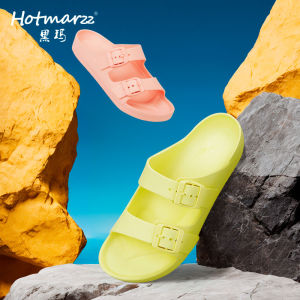 Hotmarzz Womens Flat Bottom Sandals Summer Outdoor Wear Arch Support Slip-On Soft Sole Beach Slippers Comfortable Non-Slip