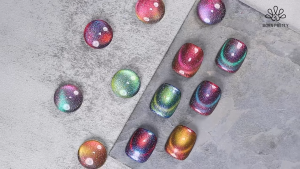 BORN PRETTY 10ml Double Light Reflective Glass Cat Magnetic Gel Polish Sparkling Rainbow Color Gel Nail Polish Varnis