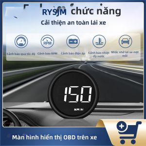 RYSJM | Màn Hình Hiển Thị Tốc Độ Trên Kính Lái Xe B1 OBD2 Với Đồng Hồ Đo Nhiệt Độ Nước Và Máy Chiếu LCD Đo Mức Tiêu Thụ Nhiên Liệu Phụ Kiện Điện Tử Ô Tô