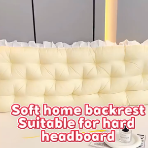 SOFTHOME Tatami Headboard Pillow for Bed Sleeping Fits All Bed Size Large Back Bedside Soft Cotton Cushion Korean Style