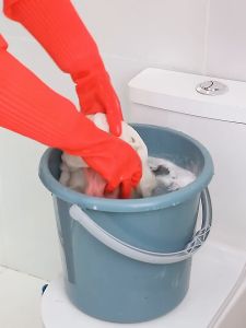 45CM Household Long Rubber Gloves Waterproof Cleaning Gloves for Dishwashing Painting/Kitchen Washin