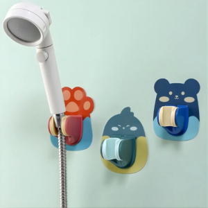 Giá treo vòi hoa sen nhựa họa tiết hoạt hình đế gác vòi sen vòi xịt toilet dán tường