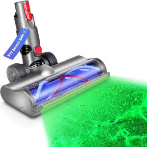 สําหรับชิ้นส่วนอะไหล่หัว Dyson V12 Detect Slim V10 Digital Slim Cleaner หัวพร้อมไฟ LED สีเขียวสําหรับพรมและกระเบื้อง