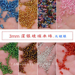 ลูกปัดแก้วเงินสีเขียว ลูกปัดวัสดุ DIY ลูกปัดแบบแยกกันสำหรับสร้อยข้อมือและห้อยต่างๆ