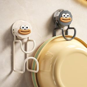 1/2pcs Suction Cups Wash Basin Holder Hook Vacuum Washbasin Storage Rack Kitchen Bathroom Wall Basin Storage Shelf Accessories