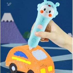 COD Murah Suhu Rendah 3D Printing Pen 3D Pen -Free PCL Filament Arts Printer Making Doodle Arts Crafts-USB Cable