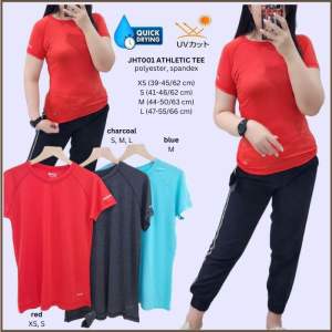 Kaos Olahraga Wanita Murah (JHT001 Athletic Tee 3 Warna)