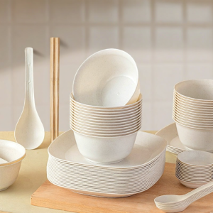 MEIDI | Outdoor Disposable Tableware Set Rice Husk