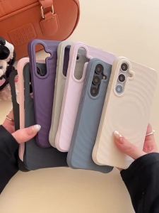 Luxury Water Ripple Liquid Silicone For MagSafe Wireless Charge Case For Samsung S25 S24 S23 Ultra Plus FE Soft Shockproof Cover