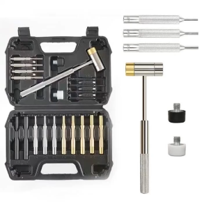 21pcs/set Gunsmithing Punch Tools Made Of Solid Material Including Steel Punch And Hammer