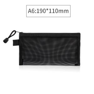 A6 Stationary Mesh Pen Bag Nylon Pencil Bag Pencil Case Mesh Pen Case Pouch Pencil Pouch