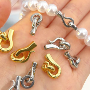 2pcs 4pcs 18K Gold Plated Brass Hook Spring Clasp Connector For DIY Handmade Beaded Bracelet End Clasps Jewelry Making Findings