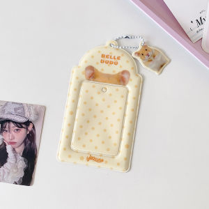 Girl Cartoon Animal Transparent Hollow Card Holder Student 3 Inch Kpop Pendant Card Case School ID Card Pouch