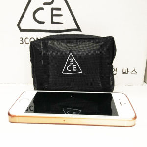 กระเป๋าเครื่องสำอางกระเป๋าเก็บของไซส์เล็กกระเป๋าใส่ดินสอเขียนคิ้วแบบพกพากระเป๋าทรงสี่เหลี่ยมใบเล็กความจุใหญ่ขนาดมินิ3CE สไตล์เกาหลีกระเป๋าคลัทช์กระเป๋าใส่ปากกา