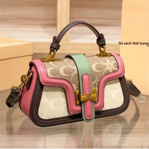 Túi Đeo Vai Nữ Cao Cấp Phong Cách Nhẹ Nhàng Sang Trọng Kiểu Dáng Túi Đeo Chéo Chất Liệu PVC Đa Năng Với Thiết Kế Màu Sắc Tương Phản