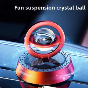 HELLOLEIBOO | Solar Powered Automatic Rotating Star Ring Car Air Freshener High End Aromatherapy Stress Relief Decoration Interior Car Accessories