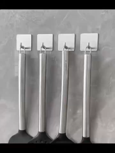 1/5Pcs Multipurpose Duty Wall Hooks Stainless Steel Strong Sticky Waterproof Hangers for Hanging