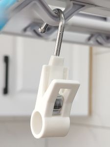 Multi-Functional Clamp Hook Home Kitchen Convenient Small Clamp Bathroom Clamp Rod Hook Organizer Plastic Material Heavy Duty