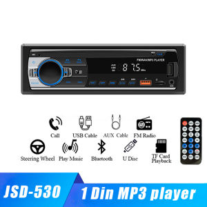 Car Radio 1 din Stereo Player Digital Bluetooth Car MP3 Player FM Radio Stereo Audio Music USB/SD with In Dash AUX Input