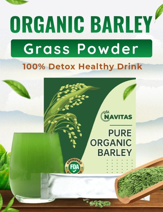 NAVITAS BARLEY grass powder and pure for lose weight body