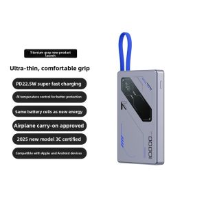 Black Shark | Blade 2 Power Bank（with cable）Slim Portable Low-Temperature Fast Charging Power Bank 10000mAh