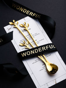 Thìa Cà Phê Bằng Thép Không Gỉ Dài Tay Phong Cách Scandinavia Hình Lá Cây Dễ Thương Dùng Trong Gia Đình Thìa Trộn Đồ Ăn Nhẹ