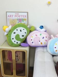 Beast Kingdom | Newest Cake Roll Dessert Pillow Cushions Kawaii Stuffed Plush Toy Figure Doll Cartoon Anime Cute Kids Birthday Gift Doll