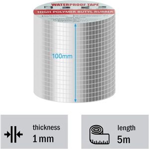Tape Wall Pool Roof Crack Duct Repair Sealed Self Tape Waterproof Tape High Temperature Resistance Aluminum Foil Thicken Butyl