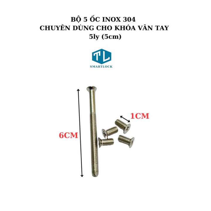 Bộ 5 Bulong bake đầu bằng inox 304 M5x70 | Lazada.vn