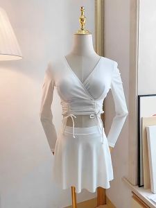 ชุดว่ายชุดว่ายน้ํา ทูพีช กระโปรง แขนยาวเซ็กซี่ ผ้าดี ชุดว่าย ชุดว่ายน้ํา ทูพีช กระโปรง แขนยาวเซ็กซี่ ผ้าดี